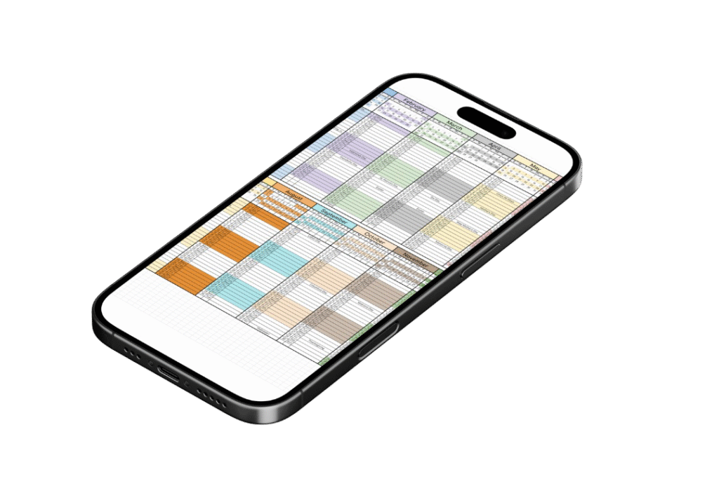 co parenting calendar phone mockup