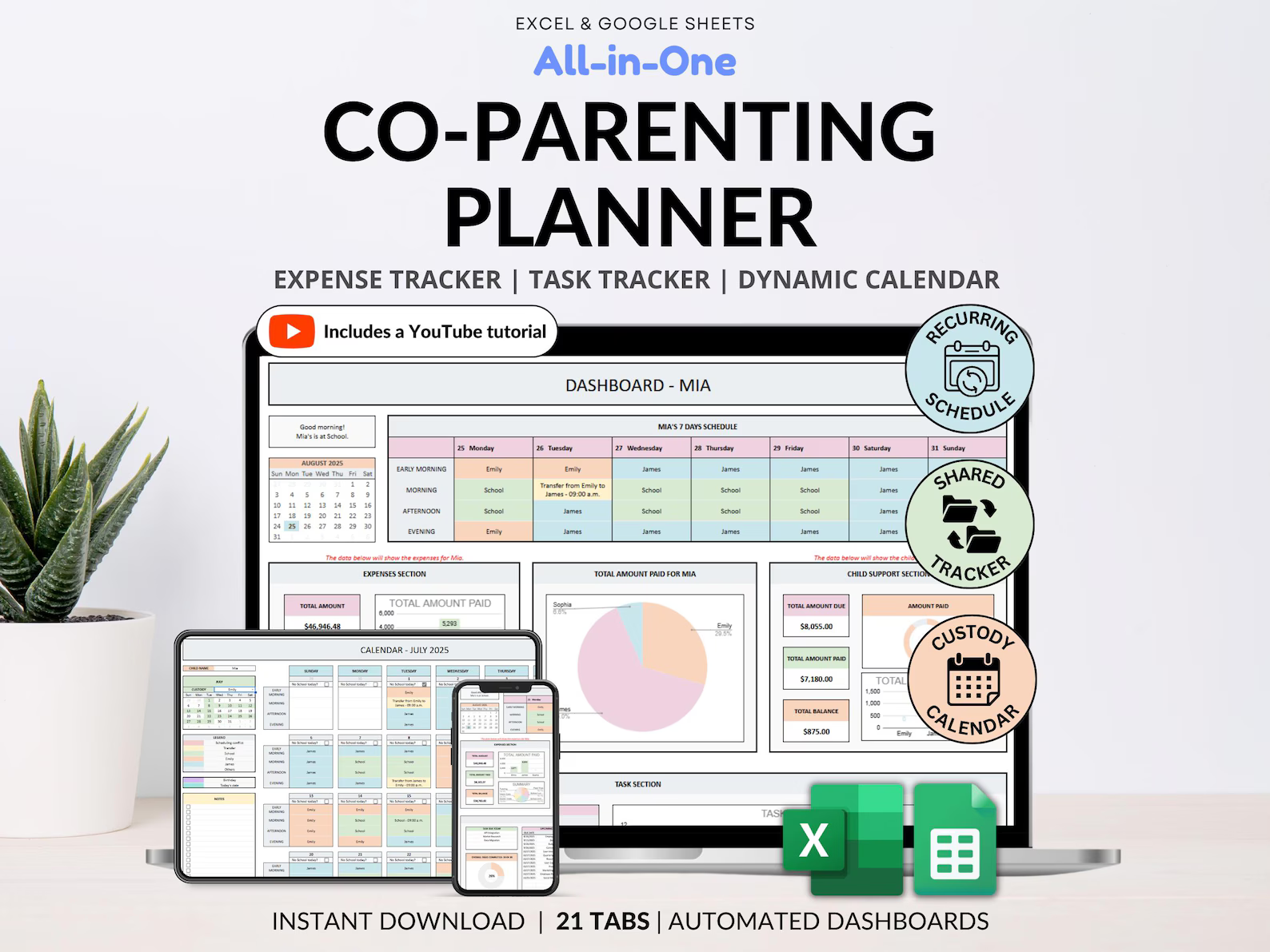 2025 Co-Parenting Calendar