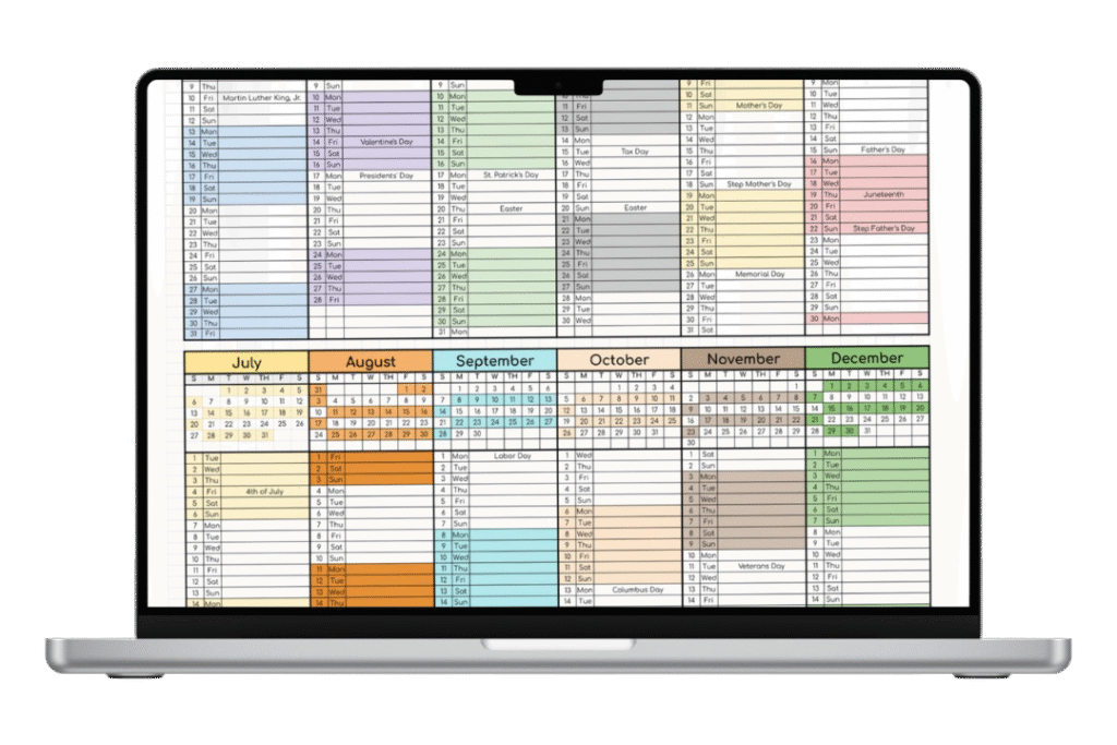 co parenting calendar laptop mockup
